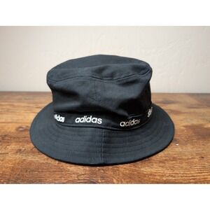 Adidas Essentials II Bucket Hat Black White Logo AEROREADY  New with tags!